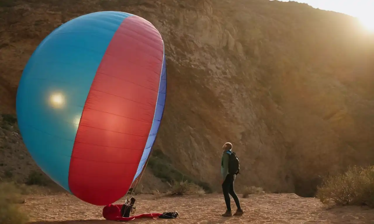 Un globo terráqueo con una persona en primer plano mirando hacia arriba