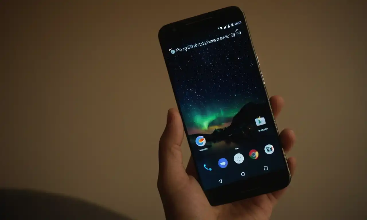 Smartphone con pantalla brillante y Google cuenta en primer plano