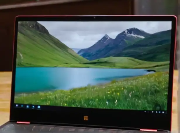 A laptop with a secure start screen on Windows 11