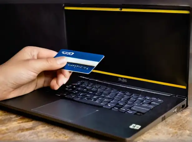 A laptop with a sd card slot connected to a card reader