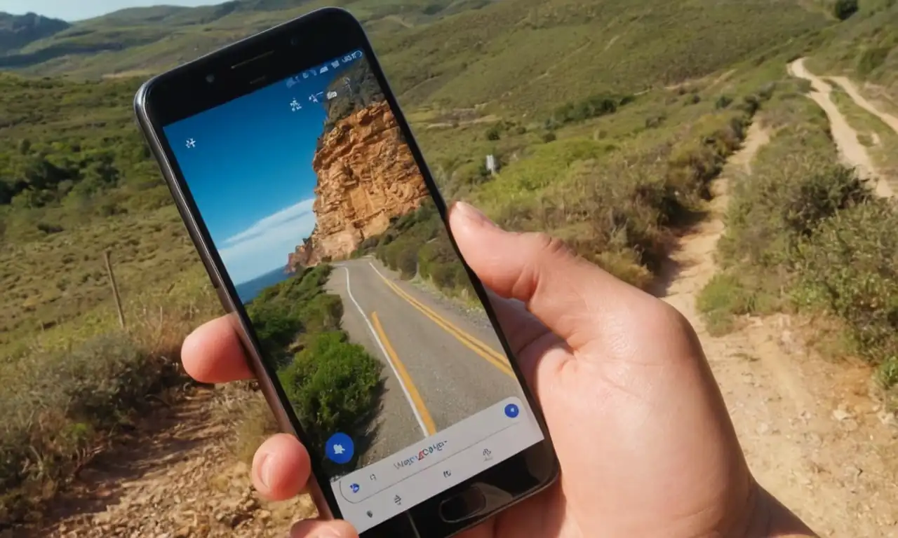 Ruta de Google Maps en un teléfono móvil