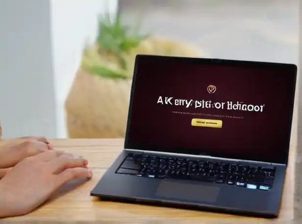 A person holding a laptop with a blurred background