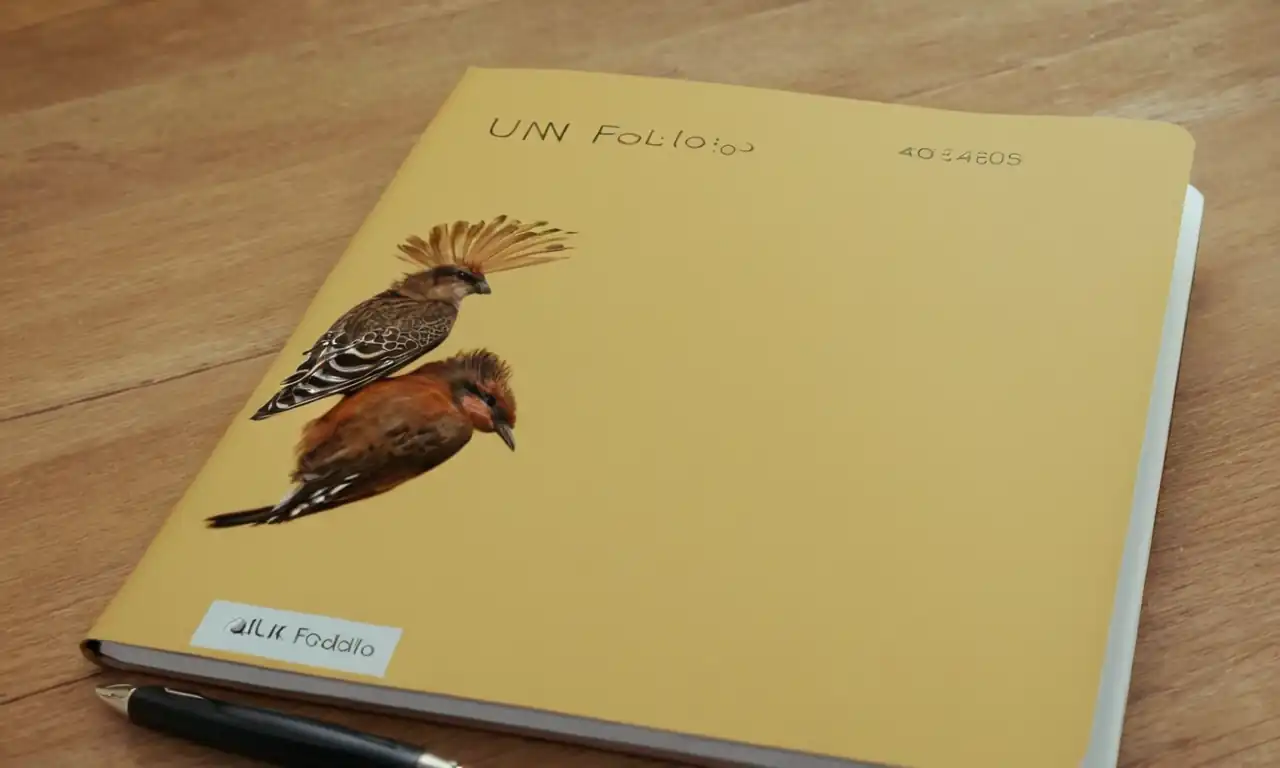 Un folio A4 con objetos pegados en lugar de adhesivos