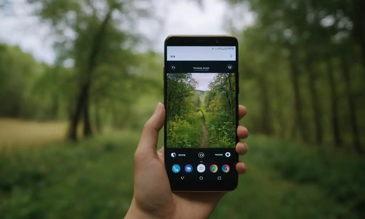 Smartphone en vivo, con pantalla dividida en dos partes