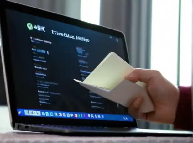 A person holding a laptop with an open folder displaying data