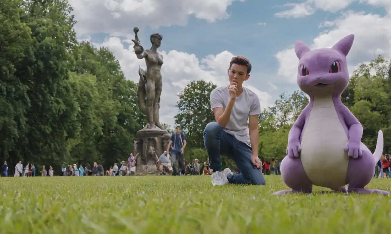 Un jugador de Pokémon Go con Mato (Mewtwo) en una batalla estratégica