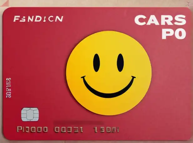 Secure online transfer of funds between cards with happy faces