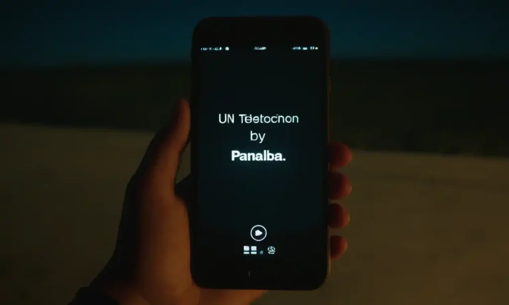 Un teléfono móvil con pantalla iluminada