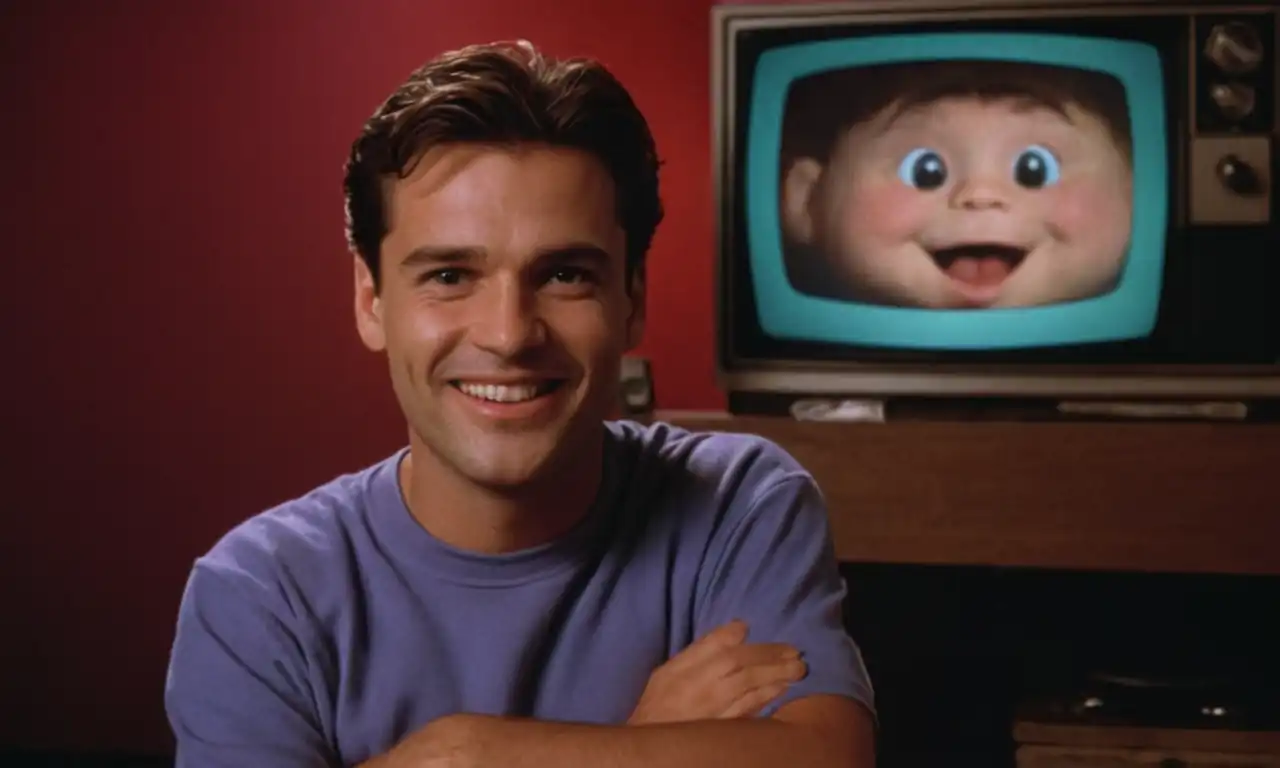 90s TV icon with mischievous grin
