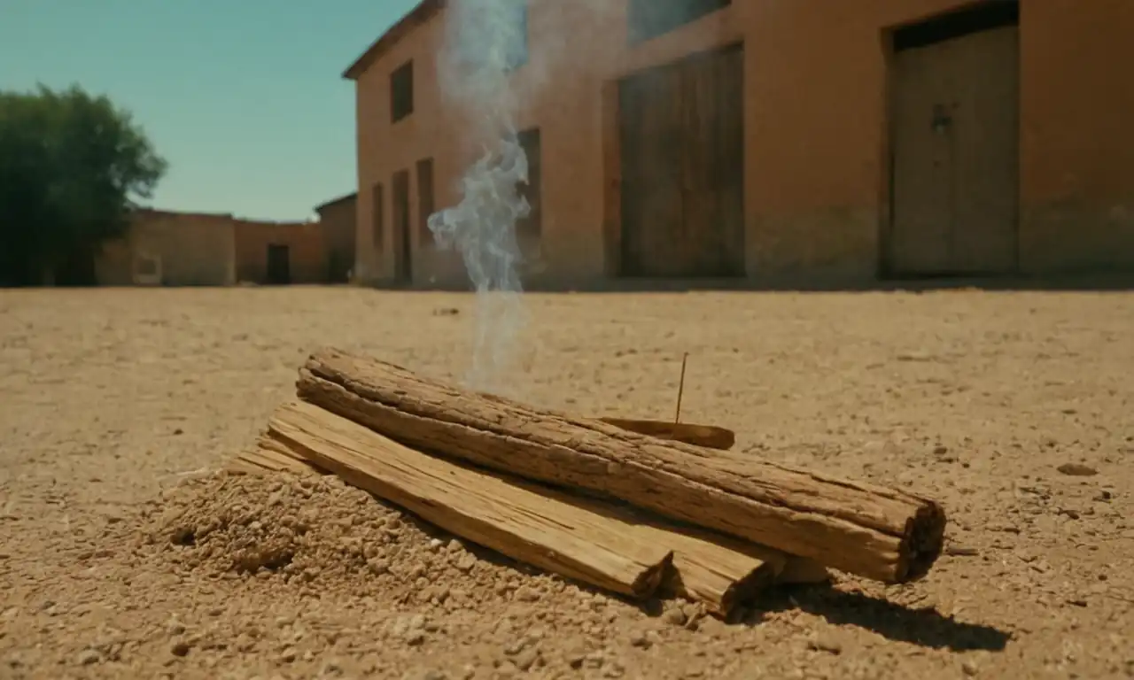 Un espacio hogareño tranquilo con un palo santo en el centro