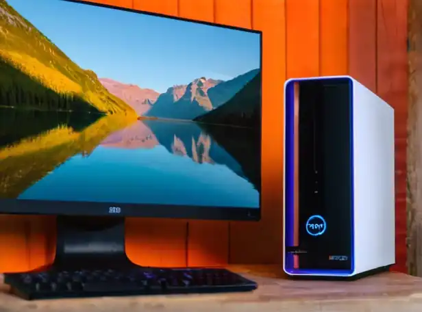 Desktop PC with vibrant colors and icons