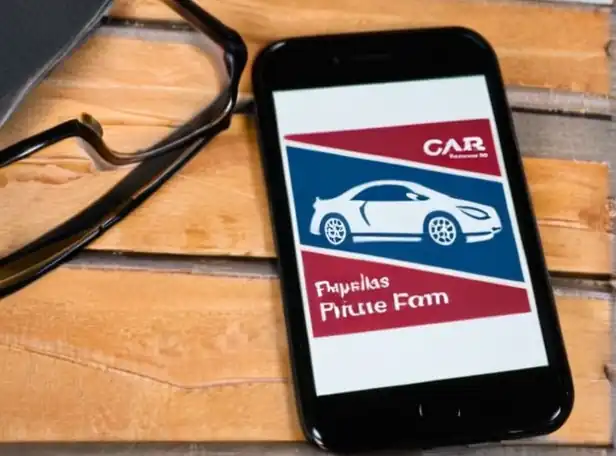 Car insurance company logo on a smartphone screen