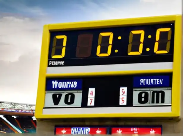 Soccer stadium clock scoreboard excitement football fans