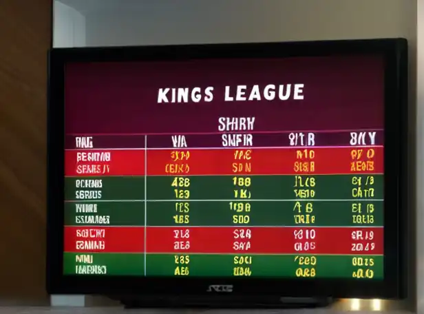 24 kings league schedules on a TV screen