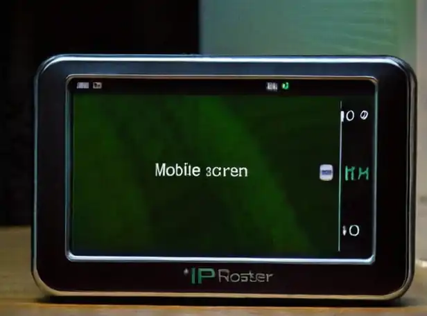 Mobile phone screen displaying router's IP address