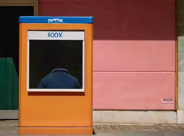 A person waiting in front of a postal box