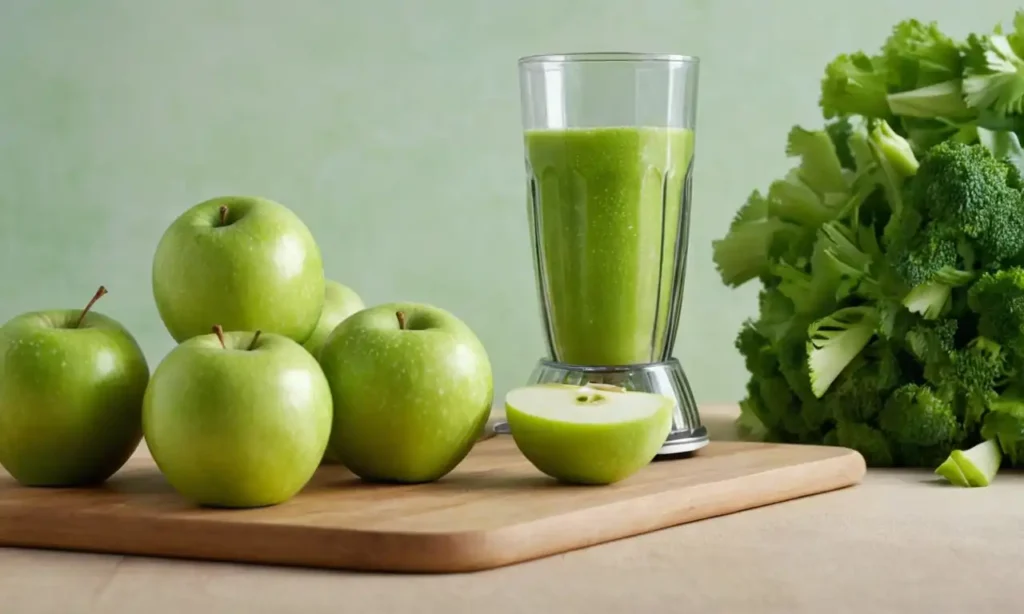 Freshly peeled green apples