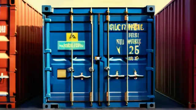 Docker container with warning icons
