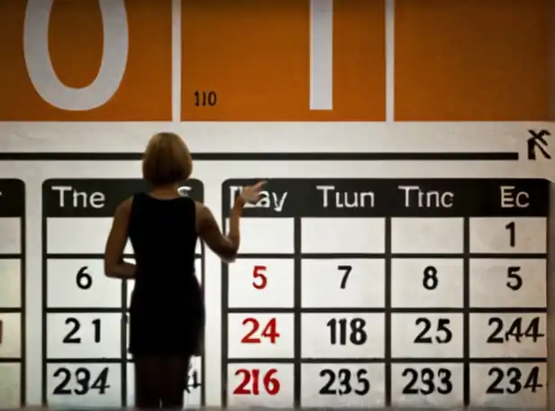 A person in front of a calendar with a deadline clock