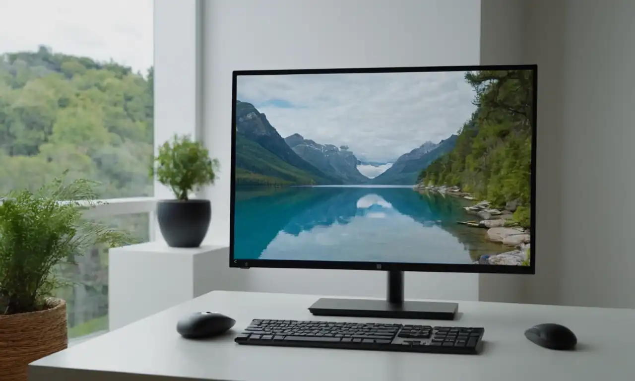 Nuevo escritorio Windows 11 desplegado en una pantalla en blanco