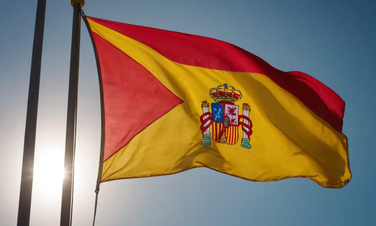 Bandera española con detalles