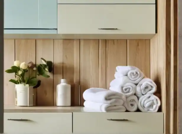 Tennis whites getting fresh in a bright laundry room