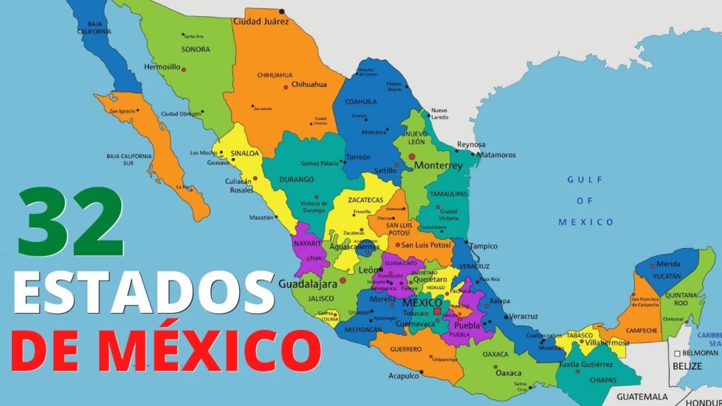 Descubre los 32 estados de la República Mexicana con nombres ¡La guía