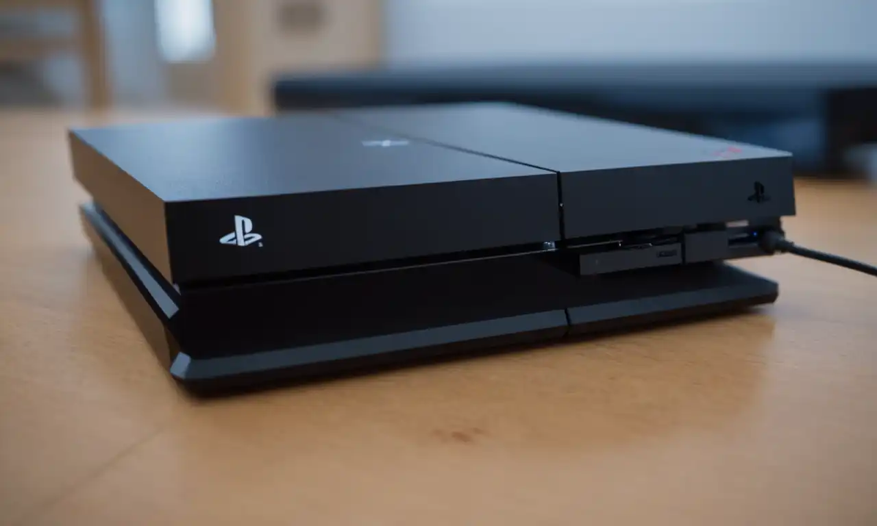 PlayStation 4 y PlayStation 5 conectados por un cable