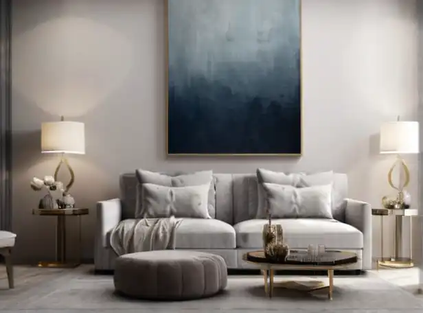 Luxurious painting grays and two tones perfect room decoration