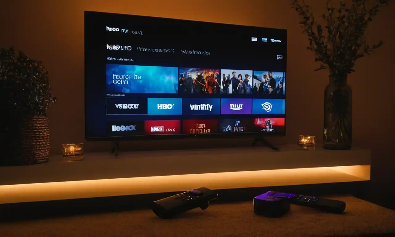 Dispositivo Fire TV con pantalla de HBO Max