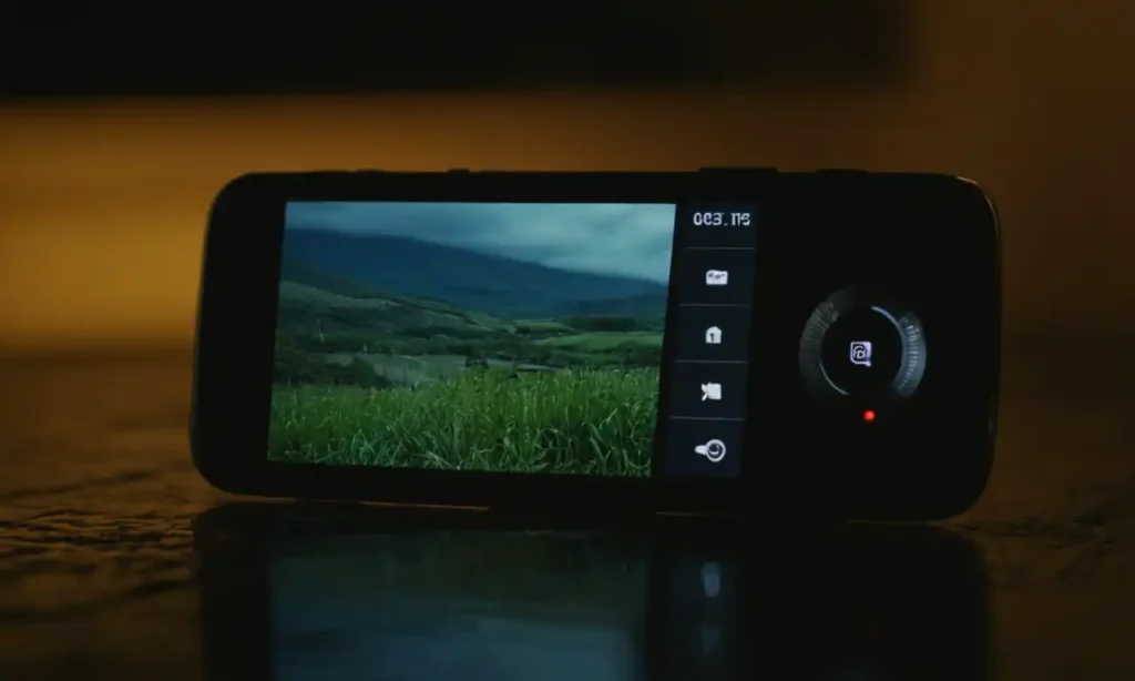 Un teléfono móvil con pantalla oscura