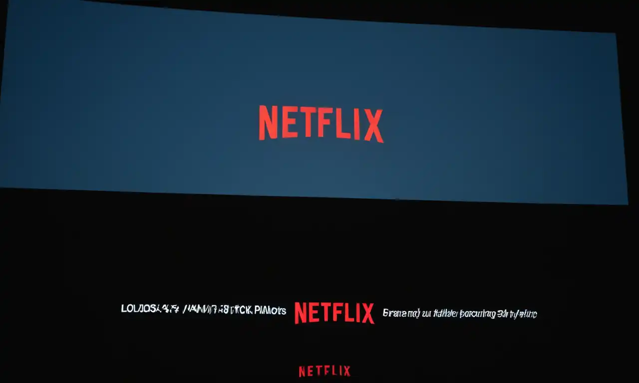 Discreta pantalla negra con logotipo de Netflix y textos de error