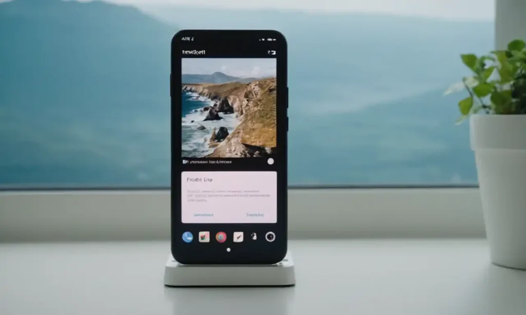 Un móvil con pantalla en blanco