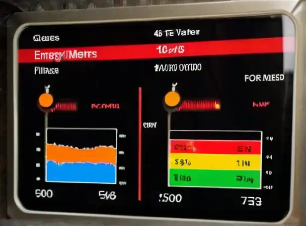 Energy meters side by side with a cost graph