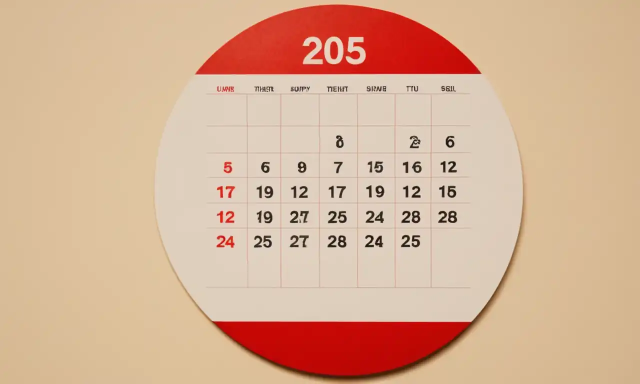 Un calendario en pantalla con un círculo rojo alrededor del día 31
