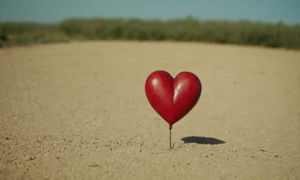 Un corazón humano con una flecha roja