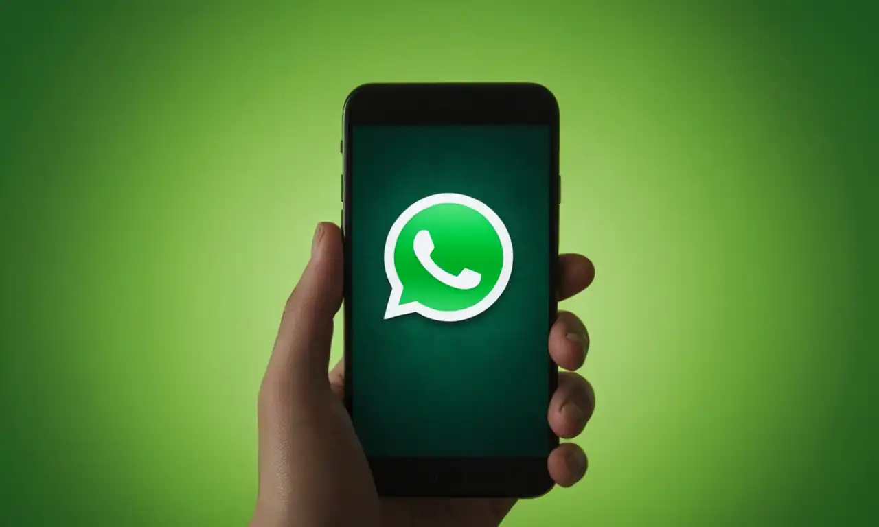 Un ícono de WhatsApp con un círculo verde sobre él