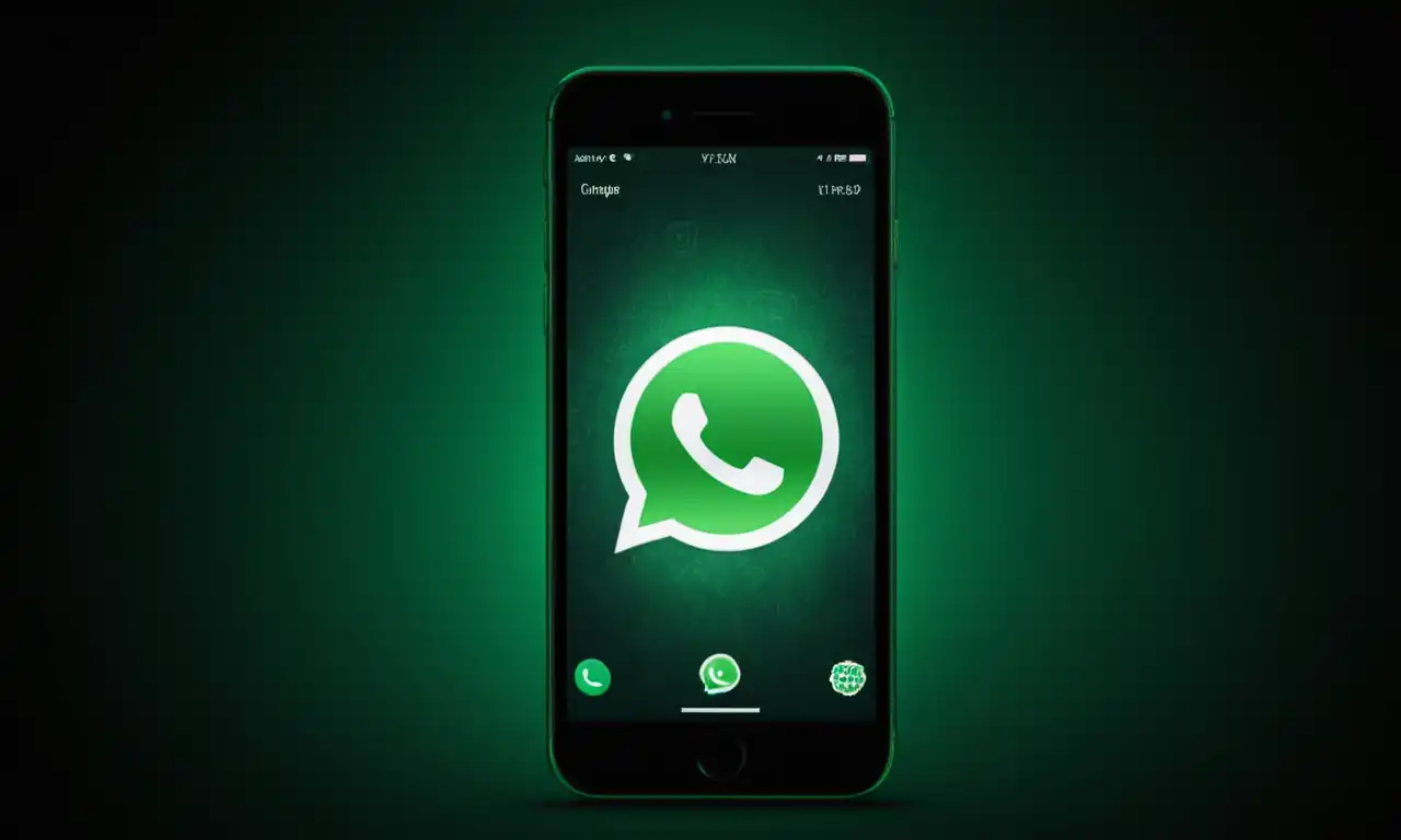 Un icono WhatsApp verde sobre fondo oscuro con preguntas curiosas