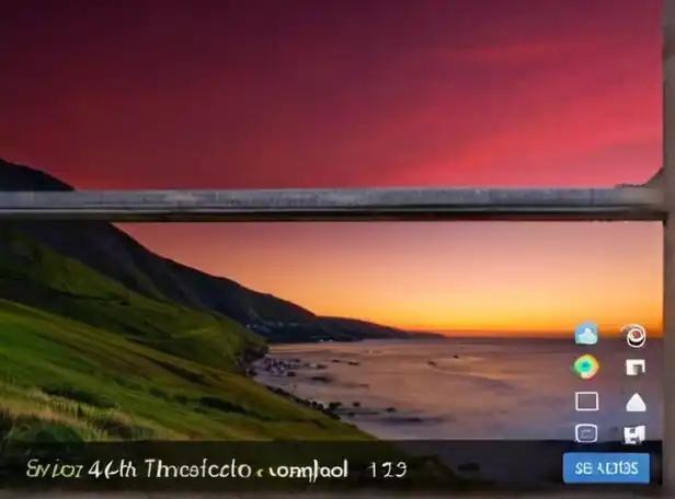 Windows desktop background with a locked screen icon