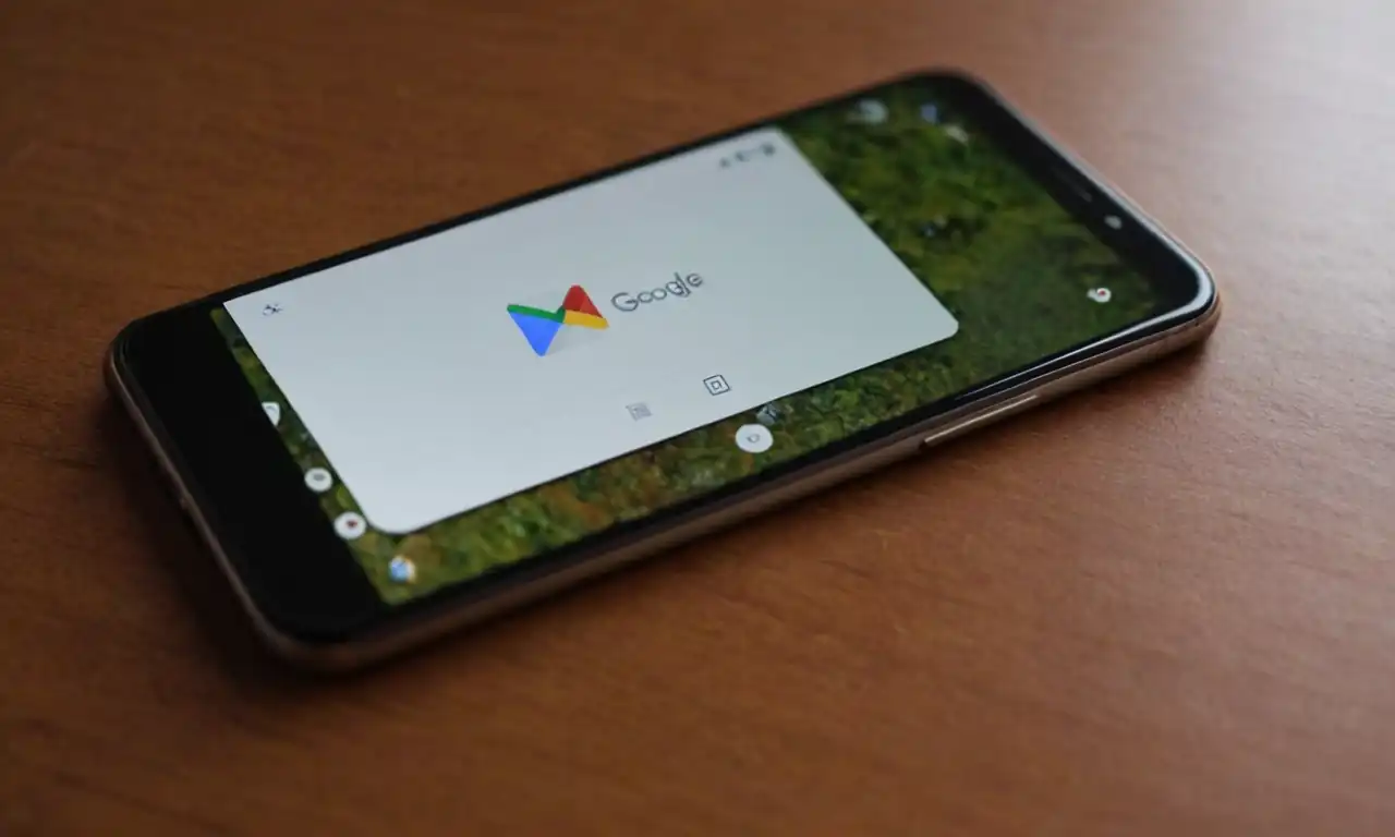 Mobile screen with Google Account settings and a deleted email icon