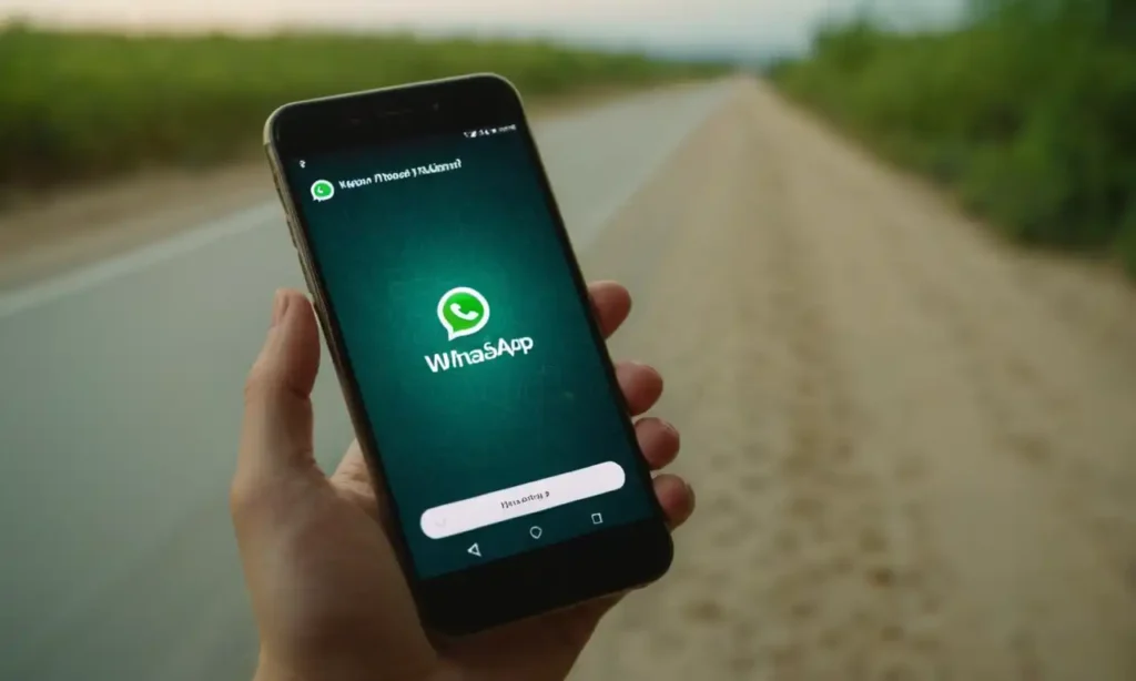 Una pantalla móvil con WhatsApp abierto y una pregunta