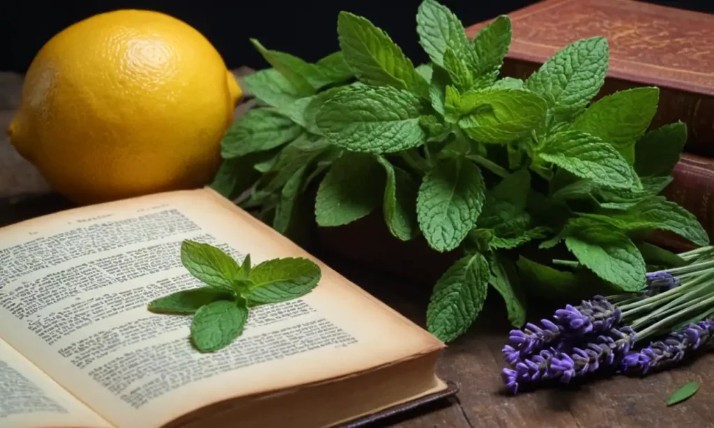 Fresh mint leaves