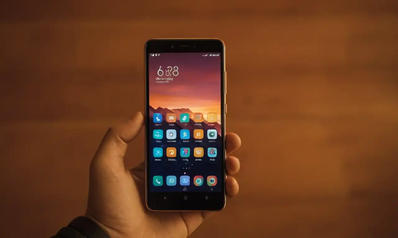 Un teléfono Xiaomi con una batería baja rodeada de iconos de apps